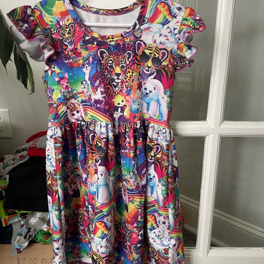 Lisa Frank Purple and Blue Casual Sundress